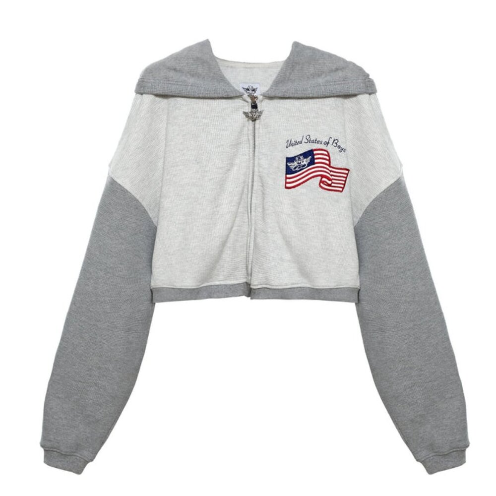 Boys Lie American Flag Zip Up